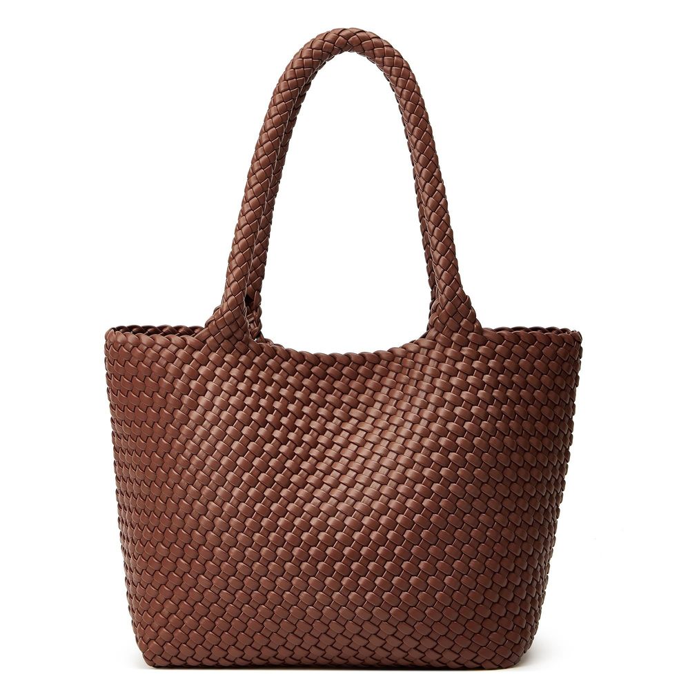 Woven Tote Bag Purse Vegan Leather Shoulder Handbags - Fashion Summer UwU